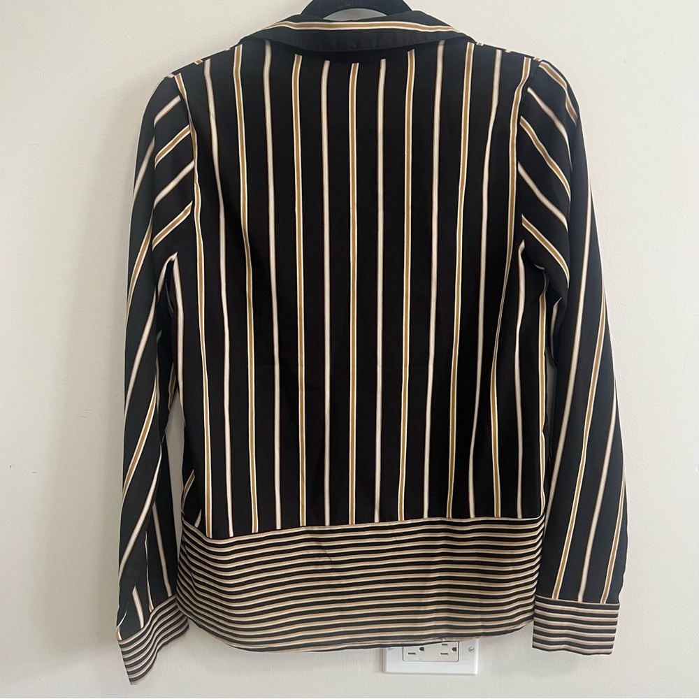 Women’s Striped Button-Down Work Top Office Business Careerwear Career Spring - Picture 6 of 7